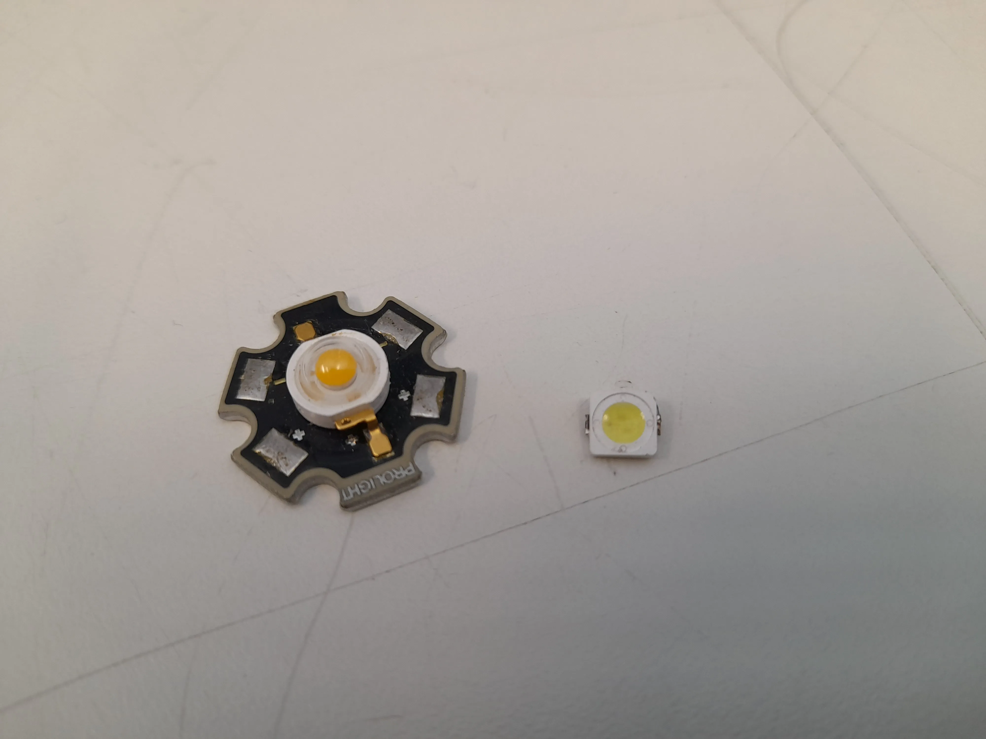 White LED types tested for X-ray fluorescence