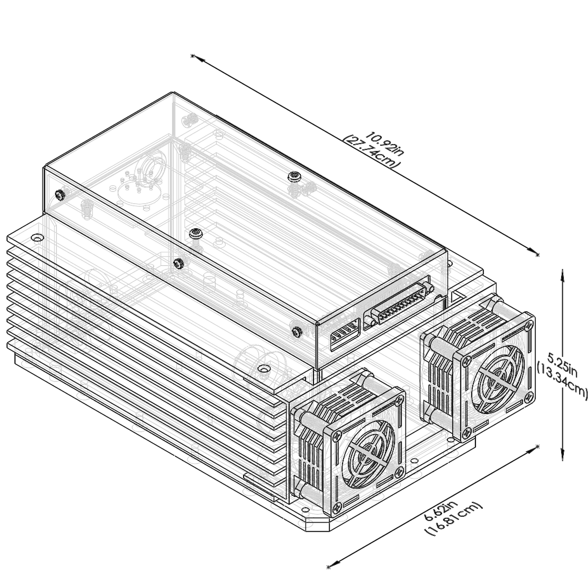 SB-80-1k X-ray source, mechanical drawing