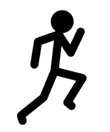 Stickman walking animation GIF